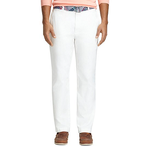 Hudson Fit Garment-Dyed Chinos - Bright White